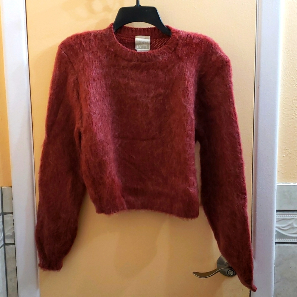 Vintage 1995 Moda International Red Mohair Victoria Secret Sweater